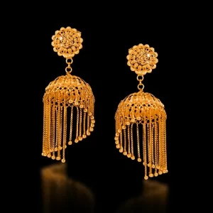 22KT Gold Jhumka Earring (SKU: MGHTWU2WV)